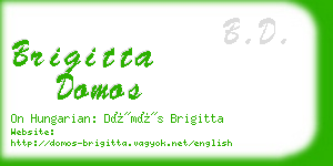 brigitta domos business card